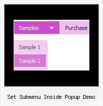 Set Submenu Inside Popup Demo Form Drop Down Style