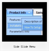 Side Slide Menu Example Menu Dhtml Javascript