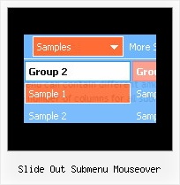 Slide Out Submenu Mouseover Javascript Drop Down Menu Sample