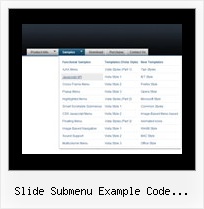 Slide Submenu Example Code Vertical Dhtml Menu