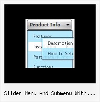 Slider Menu And Submenu With Content Javascript Drag Mouse