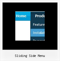 Sliding Side Menu Javascripts Menu Sample