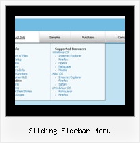 Sliding Sidebar Menu Web Drop Down Bar