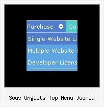 Sous Onglets Top Menu Joomla Collapsible Menus