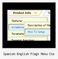 Spanish English Flags Menu Css Examples Menu Websites