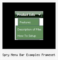 Spry Menu Bar Examples Frameset Expand Menu Javascript
