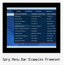 Spry Menu Bar Examples Frameset Html States Pulldown Menu