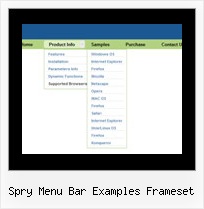 Spry Menu Bar Examples Frameset Java Dropdown Example