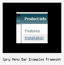 Spry Menu Bar Examples Frameset Web Site Menus