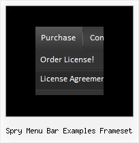 Spry Menu Bar Examples Frameset Popup Menus Javascript Tutorial