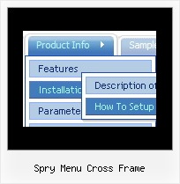Spry Menu Cross Frame Horizontal Navigation Bar Generator