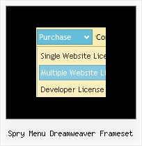 Spry Menu Dreamweaver Frameset Menu Pull Down Javascript