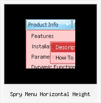 Spry Menu Horizontal Height Examples In Creating Menu In Html