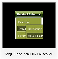 Spry Slide Menu On Mouseover Tab Menus With Submenu Web