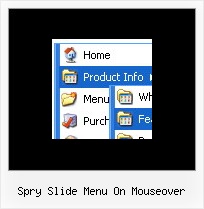 Spry Slide Menu On Mouseover Fade In Dhtml Layer