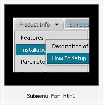 Submenu For Html Onmouseover Menu