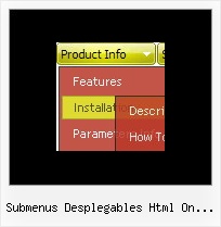 Submenus Desplegables Html On Mouse Move Menu Using Java Script