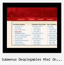 Submenus Desplegables Html On Mouse Move Pull Down Menu Frames