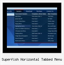 Superfish Horizontal Tabbed Menu Dhtml Frame Popup