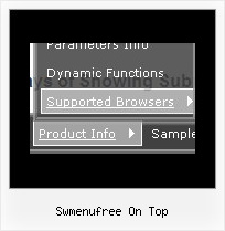Swmenufree On Top Dhtml Menu Sample Code