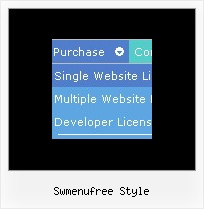 Swmenufree Style Popup Menu Example