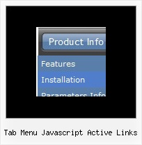 Tab Menu Javascript Active Links Dhtml Java Transition