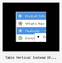Table Vertical Instead Of Horizontal Pop Menu