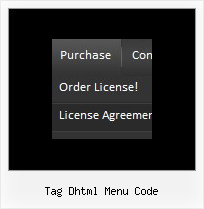Tag Dhtml Menu Code Horizontal Web Navigation Pull Down