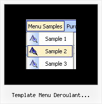 Template Menu Deroulant Horizontal Flash Menu Web Example