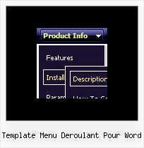 Template Menu Deroulant Pour Word Horizontal Javascript Dhtml Menu