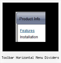 Toolbar Horizontal Menu Dividers Javascript Dhtml Expandable