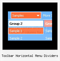 Toolbar Horizontal Menu Dividers Mouse Over Menus Examples