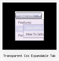Transparent Css Expandable Tab Javascript Simple