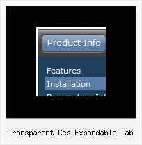 Transparent Css Expandable Tab Javascript Mouse Over Drop Down