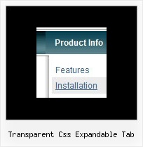 Transparent Css Expandable Tab Examples Of Sliding Menu Bar