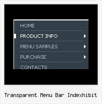 Transparent Menu Bar Indexhibit Website Javascript Menu
