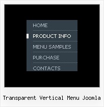 Transparent Vertical Menu Joomla Javascript Menu Object Submenu