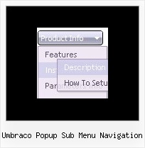 Umbraco Popup Sub Menu Navigation Templates Drop Down Menu