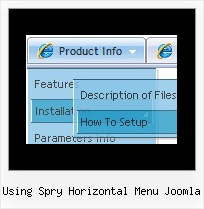 Using Spry Horizontal Menu Joomla Javascript Popup Drag