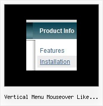 Vertical Menu Mouseover Like Amazon Drop Down Menu Creator