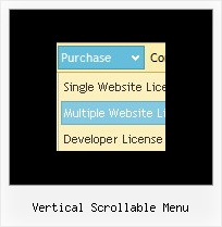 Vertical Scrollable Menu Javascript Onmouseover Example
