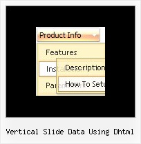 Vertical Slide Data Using Dhtml Html Drop Down Menu Effects