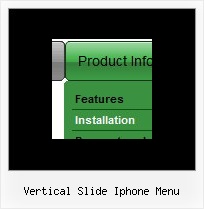 Vertical Slide Iphone Menu Style Pull Down Menu