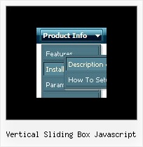 Vertical Sliding Box Javascript Hidemenu