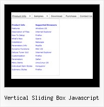 Vertical Sliding Box Javascript Java Rollover Menu