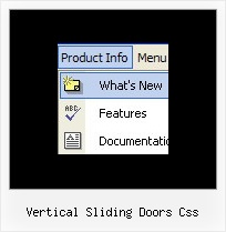 Vertical Sliding Doors Css Java Menus Transparent