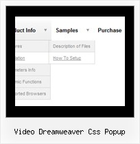 Video Dreamweaver Css Popup Menu Creator