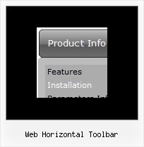 Web Horizontal Toolbar Mouseover Javascript Samples