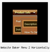 Website Baker Menu 2 Horizontally Javascript Rollover Drop Down Menu Example