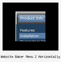 Website Baker Menu 2 Horizontally Javascript Right Click Popup